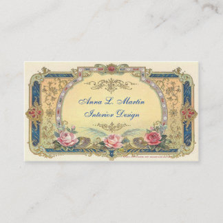 Cartão De Visita Vintage, Elegante País Francês
