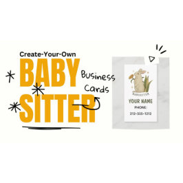 Cartão De Visita Vintage Floral Bunny Rabbit Babysitter Código QR