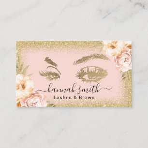 Cartão De Visita Vintage Floral Dourada Makeup Artist Beaust