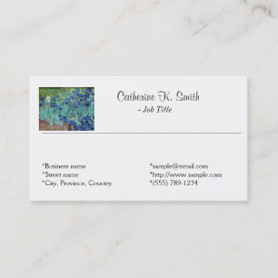 Cartão De Visita Vintage floral Irises Vincent van Gogh