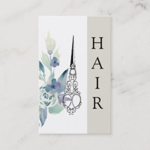 Cartão De Visita *~* Vintage Floral Victorian Scissors HAIR SYLIST