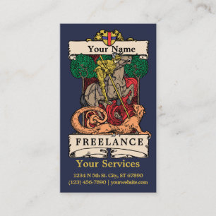 Cartão De Visita Vintage Freelance Services Modelo