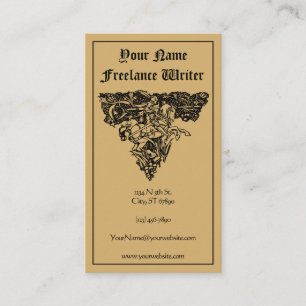 Cartão De Visita Vintage Freelancer - Modelo do Cavaleiro Medieval