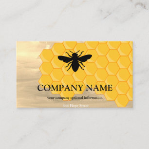 Cartão De Visita Vintage Honeycomb Bee BeeKeeper Honey Apairist