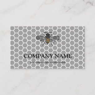 Cartão De Visita Vintage Honeycomb Bee BeeKeeper Honey Apairist