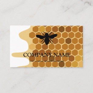 Cartão De Visita Vintage Honeycomb Bee BeeKeeper Honey Apairist