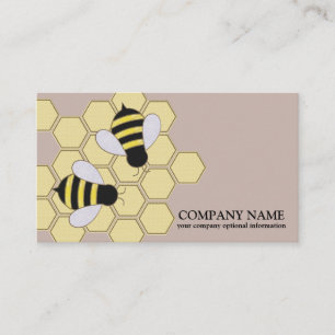 Cartão De Visita Vintage Honeycomb Bee BeeKeeper Honey Apairist Bus