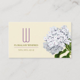 Cartão De Visita Vintage Hydrangeas Florist