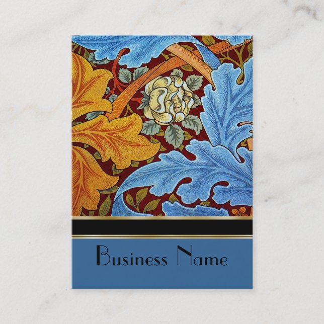 Cartão de visita Vintage Impressão William Morris (Frente)