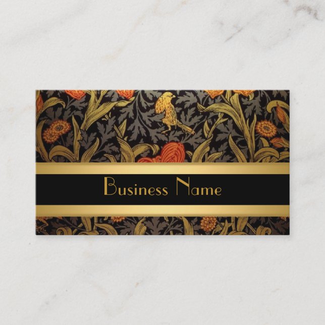 Cartão de visita Vintage Impressão William Morris (Frente)