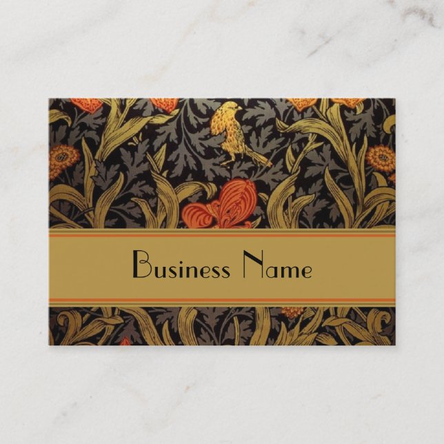 Cartão de visita Vintage Impressão William Morris (Frente)