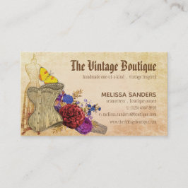 Cartão De Visita Vintage inspirou costuras feitas à mão, gótica rus
