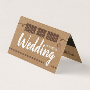 Cartão De Visita Vintage Kraft Paper, Photo Save The Date Card (Pap