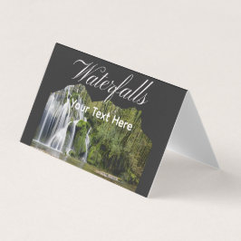 Cartão De Visita Vintage Landscape Waterfall