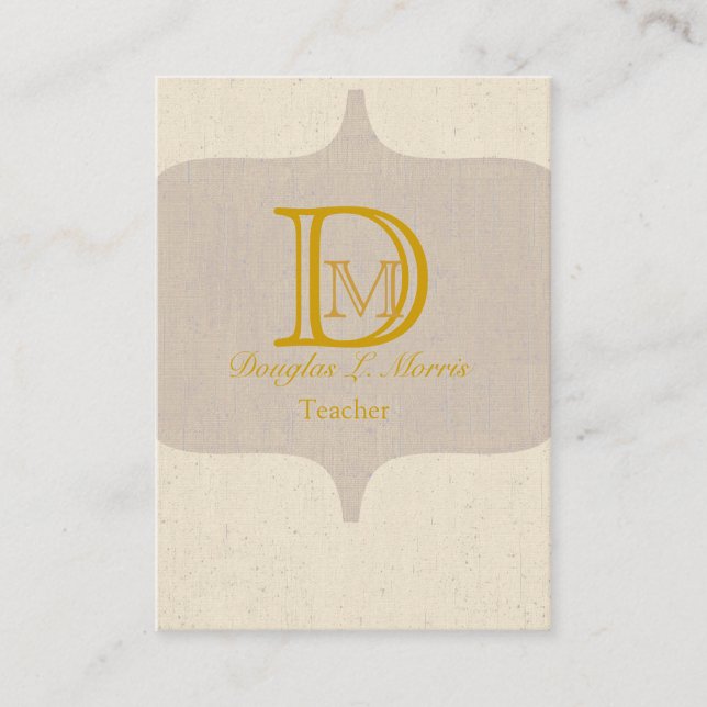 Cartão De Visita Vintage Moderno Elegante (Frente)