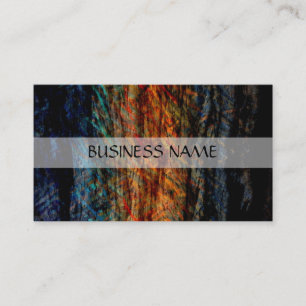 Cartão De Visita Vintage Multi-color Wood Abstrato Art 2°