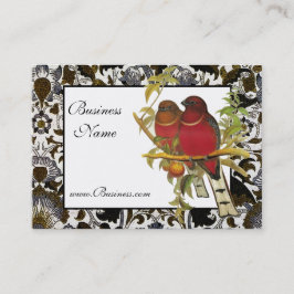 Cartão de visita Vintage Pássaros Trogon de Cabeça