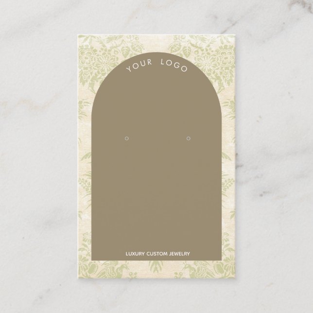 Cartão De Visita Vintage Peridot Arch Earring Display (Frente)
