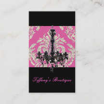 Vintage Pink Damask Chandelier Boutique