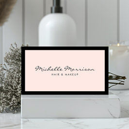 Cartão De Visita Vintage Pink Makeup and BeauCartão de visita