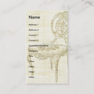 Cartão De Visita Vintage - Presidente francês Linen