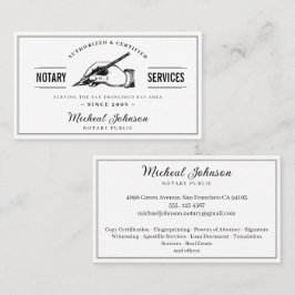 Cartão De Visita Vintage profissional de serviços notariais persona