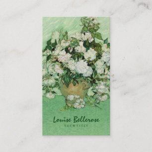 Cartão De Visita Vintage que pinta o estilista floral da flor do
