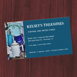 Cartão De Visita Vintage Resale ou Flea Market Vendor Qualquer Foto