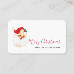 Cartão De Visita Vintage Retro Jolly Old Papai Noel Natal