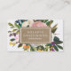 Cartão De Visita Vintage Rustic Florals (Frente)