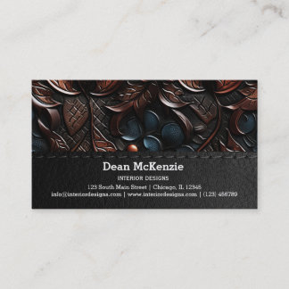 Cartão De Visita Vintage Sem Costura Emboscada