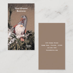 Cartão De Visita Vintage Sepia Sketch Rustic Gnomo