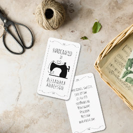 Cartão De Visita Vintage Sewing Machine Handcrafted By