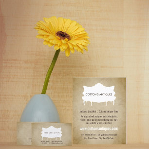 Cartão De Visita Vintage Sofa & Paper, Antique Dealer