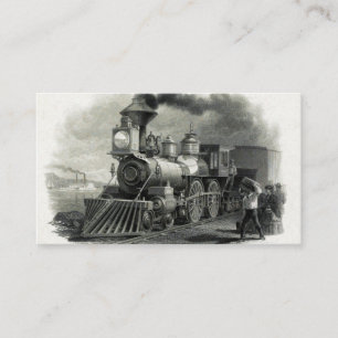Cartão De Visita Vintage Steam Train