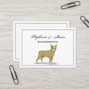 Cartão De Visita Vintage Stylized French Bulldog C