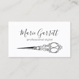 Cartão De Visita Vintage Tesoura Salon