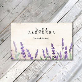 Cartão De Visita Vintage Typewrite Blush Lavanda Beauticista
