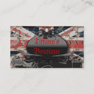 Cartão De Visita vintage UK British Union Jack london fashion