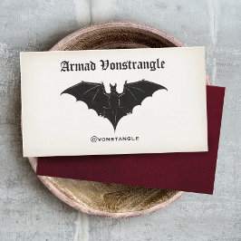 Cartão De Visita Vintage Vampire Bat
