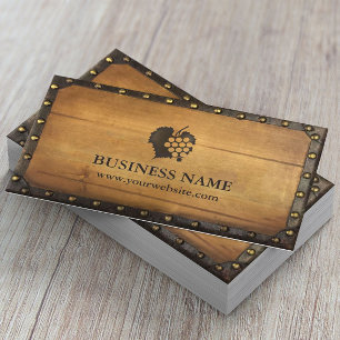 Cartão De Visita Vintage Vintage Com Vinho Vinheiro Vinhado