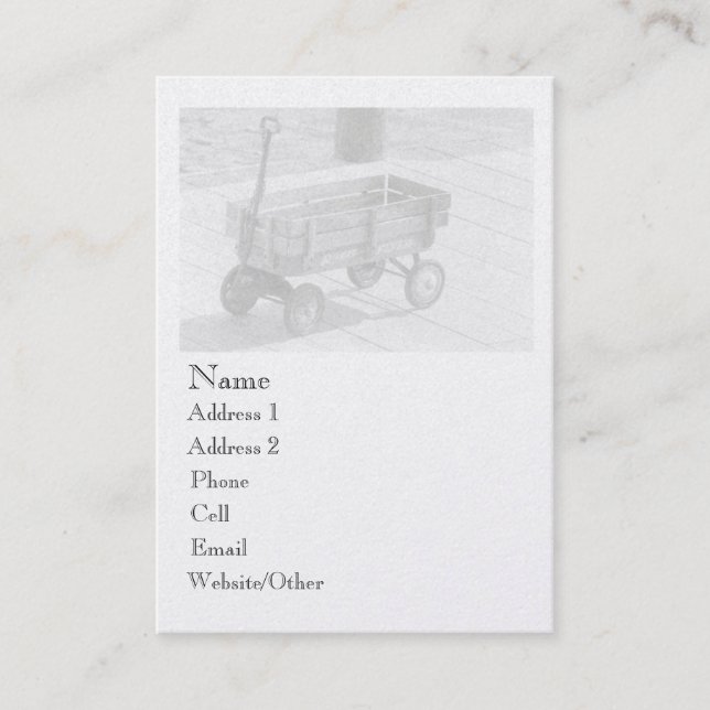 Cartão De Visita Vintage Wagon Grande Perfil (Frente)