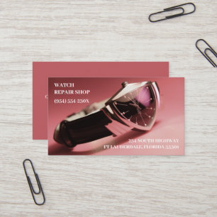 Cartão De Visita Vintage Watch Store Jewelry Store Reparar