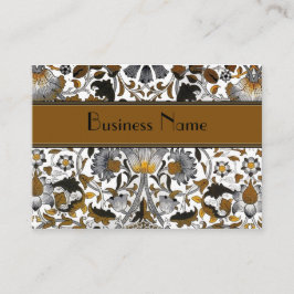Cartão de visita Vintage William Morris Brown Flor