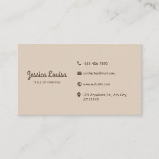 Cartão De Visita Vintage & Wooden