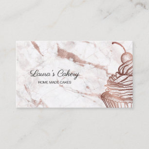 Cartão De Visita Vintagem russa da padaria do Cupcake Cakes & Sweet