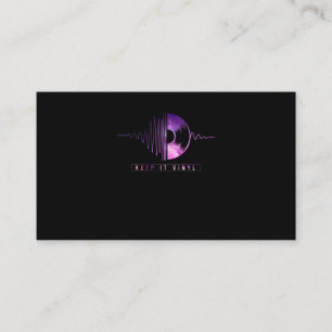 Cartão De Visita Vinyl Music DJ Record Space Vintage Vinyl