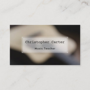 Cartão De Visita Violão Acústico Desfocado, Foto Artística
