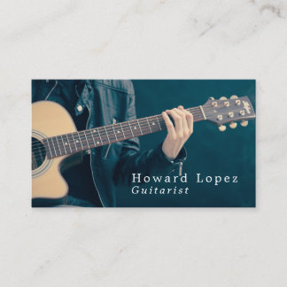 Cartão De Visita Violão Acústico, Guitarista, Músico Profissional