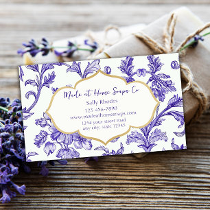 Cartão De Visita Violet Floral Handmade Soap